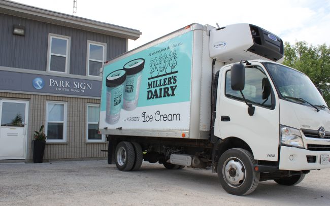 Cube Truck Wrap - Miller's Dairy